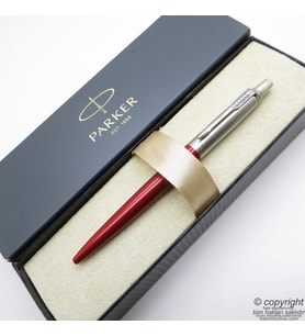 Parker Jotter Metal Kırmızı Tükenmez Kalem  İsme Özel Kalem  Hediyelik Kalem