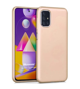 Microsonic Matte Silicone Samsung Galaxy M31s Kılıf Gold