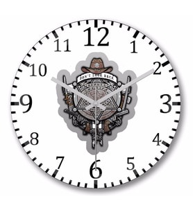 The Walking Dead Crest Duvar Saati Bombeli Gercek Cam