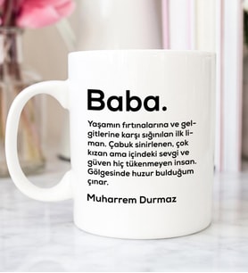 Fotoğraflı Baba Kupa Bardak