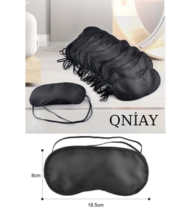 QNİAY Uyku Göz Bandı 2 Adet  Maskesi Işık Önleyici Gözlük Maske Bant