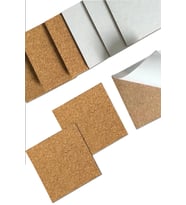 Mantar Levha Duvar Kaplama Arkası  Yapİşkanlı 2 Mm. 30X30 Cm. 6 Adet Set