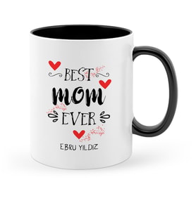 BK Gift Kişiye Özel En İyi Anne Siyah Kupa Bardak  5