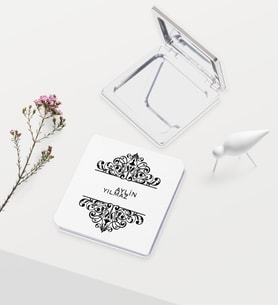 BK Gift Kişiye Özel İsimli Deri Ayna - 9