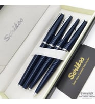 Scrikss 33 4'lü Set Lacivert  Dolma Kalem + Roller Kalem + Tükenmez Kalem + Versatil Kalem Seti  İsme Özel Kalem  Hediye Kalem