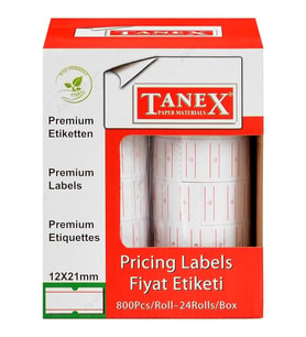 Fiyat Etiket Makinası Yedek Etiket 24 Rulo