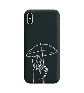 Iphone Xs Çizgi Tasarımlı Siyah Lansman Telefon Kılıfı