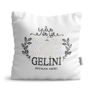 BK Gift Kişiye Özel Yılın En İyi Gelini  Yastık