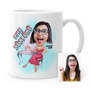 BK Gift Kişiye Özel Evin Süslüsü Karikatür Beyaz Kupa Bardak  1