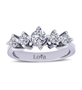 Lova G Renk 0,85 Karat Pırlanta Beştaş Yüzük - 1020193