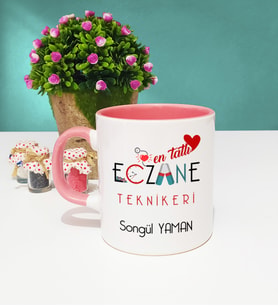 Mesajlı Eczane Teknikeri Kupa Bardak Pembe