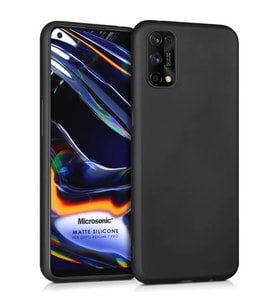 Microsonic Matte Silicone Realme 7 Pro Kılıf Siyah