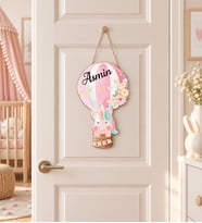 Gifties Pembe Balon Temalı Kişiye Özel Kapı Süsü