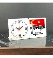 Komiser Ahşap Masa Saati