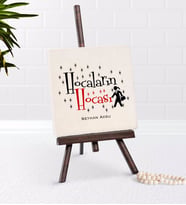 BK Gift Kişiye Özel Hocaların Hocası Şovaleli Doğal Taş-2 (Beyaz)