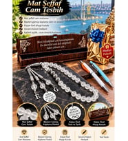 Kişiye Özel İsimli Tesbih Mat Şeffaf Cam