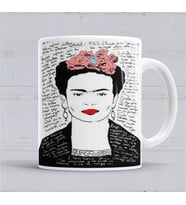Frida Kahlo Kırmızı Kupa Bardak Porselen