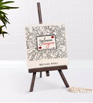 BK Gift Kişiye Özel Öğretmenimi Seviyorum Şovaleli Doğal Taş-1 (Beyaz)