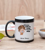 Kilolu Değilim İçime Attıklarım Ağır Sihirli Kupa Bardak