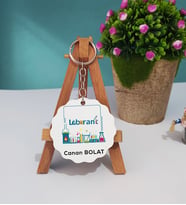 Laborant Ahşap Anahtarlık