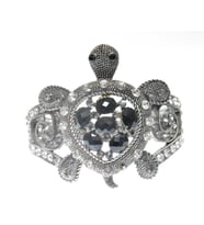 Hdmarketim Otantik Swarovski Taşlı Kaplumbağa Kelepçe Metal Bileklik 5502