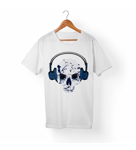 Kuru kafa-Skull Çocuk Beyaz Tişört