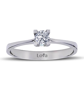 Lova D Renk 0,20 Karat Pırlanta Tektaş Yüzük - 1040064