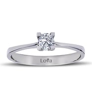 Lova D Renk 0,20 Karat Pırlanta Tektaş Yüzük - 1040064