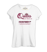 Burç - Born on November Beyaz Kadın Tshirt