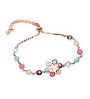 Söğütlü Silver Renkli kristalize taşlı kartanesi bileklik