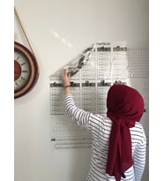 Çarpım Tablosu Akıllı Kağıt Tahta 100x100 Cm Yazı Tahtası Kalem Hediyeli Duvara,Cama,Tahtaya Uygulanır