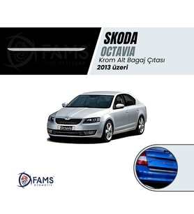 Skoda Octavia Krom Alt Bagaj Çıtası 2013-2019 Üzeri P. Çelik