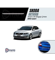 Skoda Octavia Krom Alt Bagaj Çıtası 2013-2019 Üzeri P. Çelik