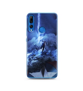 Kaptan Amerika Tasarım Süper Şeffaf Silikon Telefon Kılıfı Huawei Y9 Prime 2019