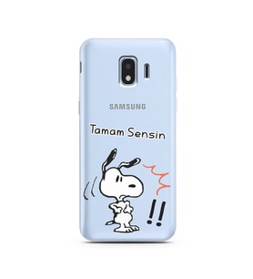 Snoopy Tasarımlı Süper Şeffaf Silikon Telefon Kılıfı Samsung J2 Pro (2018)