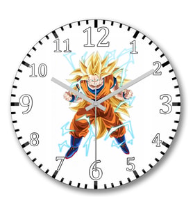 Goku Homao 2 Duvar Saati Bombeli Gercek Cam