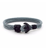 SİYAH METAL ÇAPA DÜMEN GRİ ERKEK BİLEKLİK BT261