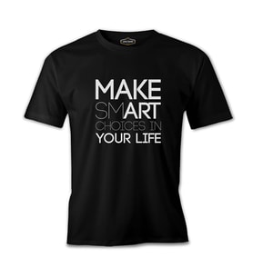 Yazı - Smart Siyah Erkek Tshirt
