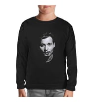 Johnny Depp Siyah Çocuk Sweatshirt
