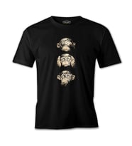 Three Monkeys Siyah Erkek Tshirt