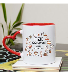 Fizik Öğretmeni Kupa Bardağı Kalpli