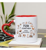 Fizik Öğretmeni Kupa Bardağı Kalpli