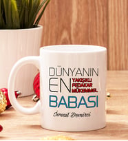 Dünyanın En İyi Babası Tasarımlı Beyaz Kupa Bardak