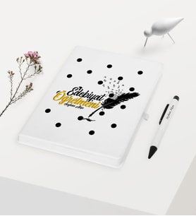 BK Gift Kişiye Özel Edebiyat Öğretmeni Temalı Beyaz Defter Kalem Hediye Seti - 2