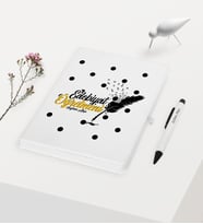 BK Gift Kişiye Özel Edebiyat Öğretmeni Temalı Beyaz Defter Kalem Hediye Seti - 2