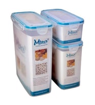 Moonstar Bakliyat Saklama Kabı Üçlü Set Contalı Hava Geçirmez ST-176