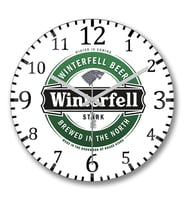 Winterfell Beer Duvar Saati Bombeli Gercek Cam