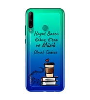 Hayat Bazen Tasarımlı Süper Şeffaf Silikon Telefon Kılıfı Huawei P40 Lite E