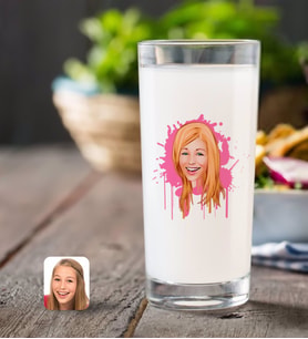 BK Gift Kişiye Özel Kadın Karikatürlü Rakı Bardağı-31 (Beyaz)