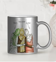BK Gift Kişiye Özel Türbanlı Gümüş Yaldızlı Kupa Bardak 42765